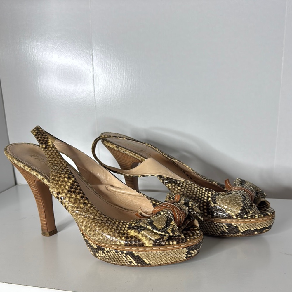 PRADA Snake Skin Women Heel Shoes Authentic Gently Used